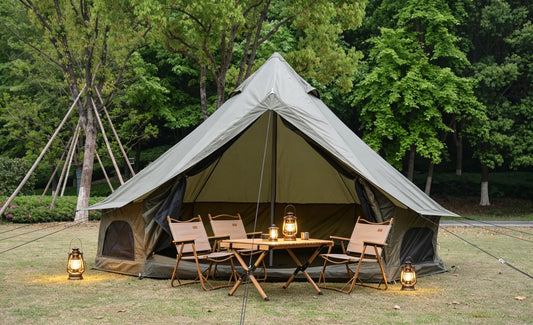 Oxford Bell Tent for Family Camping - Spacious 13.1ft Yurt with Stove Jack, Large Glamping Tents for 4-8 People, 4 Season Oxford Hot Tent Shelter – view 2