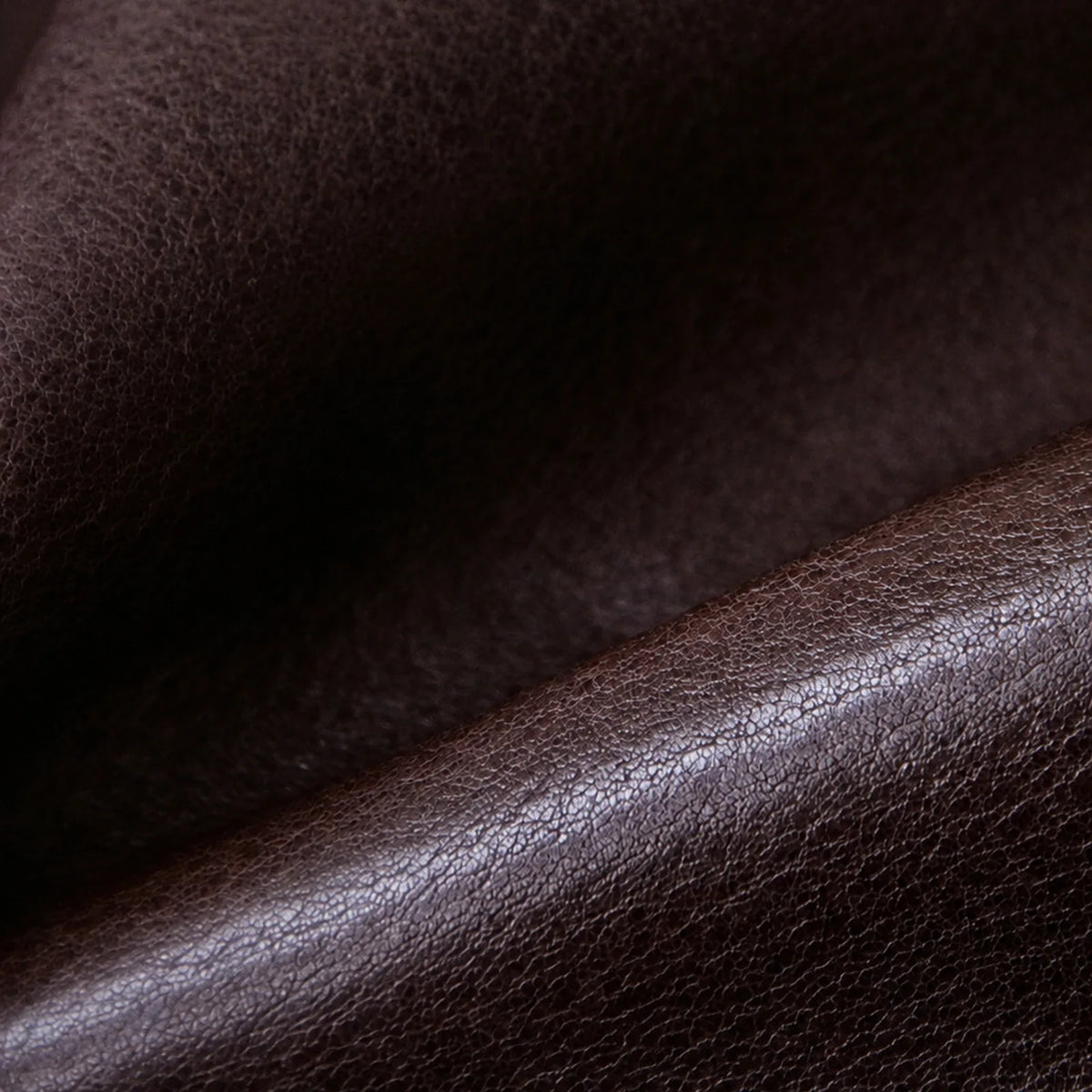 Close-up of Coffee Brown top-grain leather texture