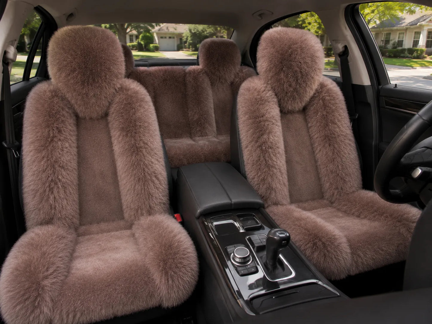 Premium Sheepskin Car Seat Cover | All-Season Comfort & Universal Fit