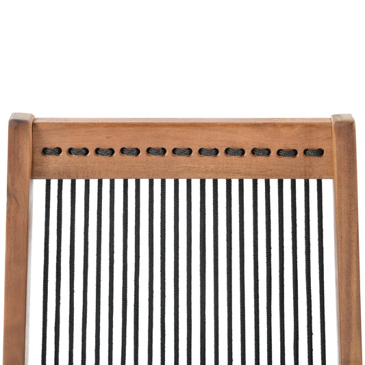 Folding Rope Wood Chair detail view 2