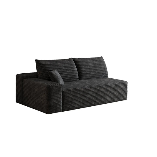 Plush Corduroy 3-Seat Sectional Sofa with Reversible Chaise detail view 2