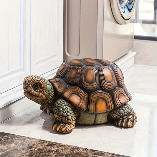 18' Garden Turtle Statue Stool, Simulated Animal Resin Sculpture, Multi-Purpose Decorative Stool for Living Room, Balcony, Office, Garden, Courtyard & Lawn detail view 2