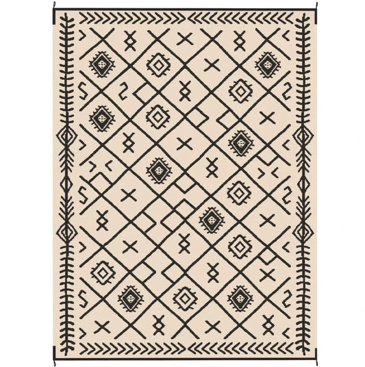 Easy to Carry Outdoor Rug,Patio Rug,Reversible Outdoor Rug, Waterproof Plastic Straw with Carry Bag