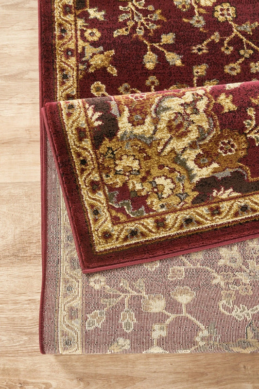 Classic Floral Star Medallion Area Rug - Red - 5'3" x 7'3" - product detail