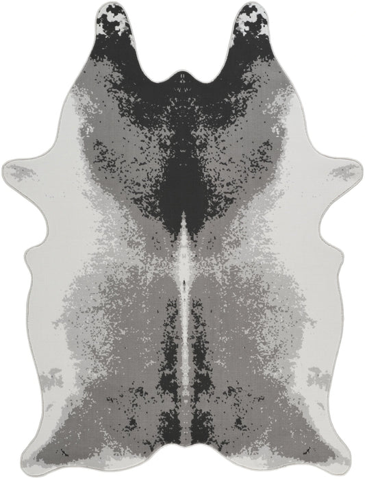 Hide Gray+Silver Area Rug — CHD1006