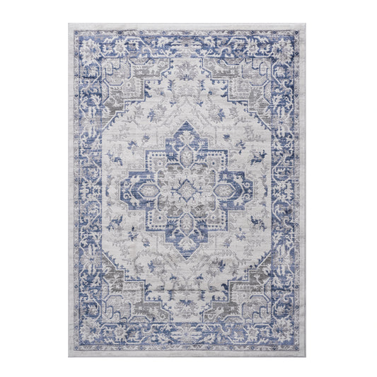 Loom & Luxe Blue & Grey & Oriental Area Rug