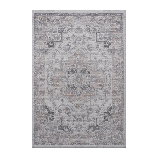 Loom & Luxe Ivory & Beige & Oriental Area Rug