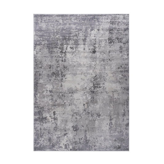 Loom & Luxe Light Grey & Abstract Area Rug