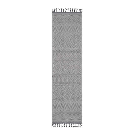 Loom & Luxe White & Geometric Indoor/Outdoor Area Rug