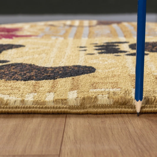 Nature's Nest Beige Lodge Area Rug — CBL3002