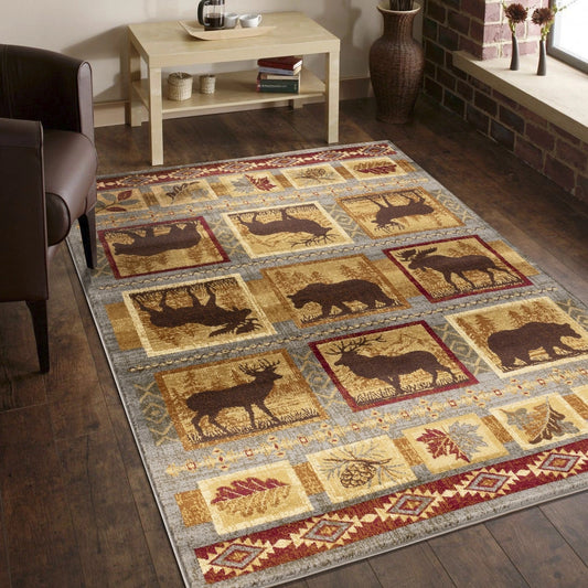 Nature's Nest Blue Lodge Area Rug — CBL3004