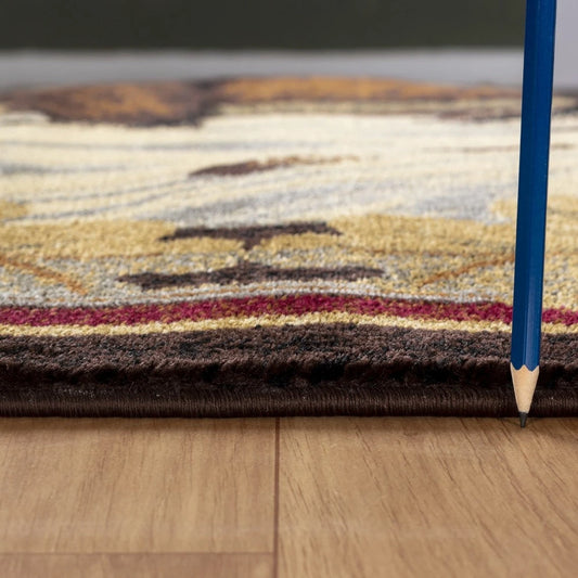 Nature's Nest Brown Lodge Area Rug — CBL3008