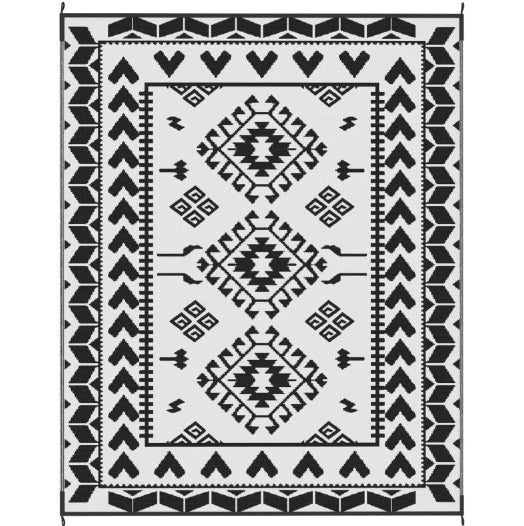 Patio Rug for Decor,Portable Outside Camping Area Carpet Mat,Reversible Rug,for Indoor and Outdoor