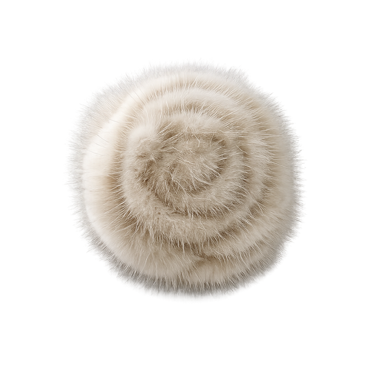 Pearl White camellia flower brooch on a clean neutral background