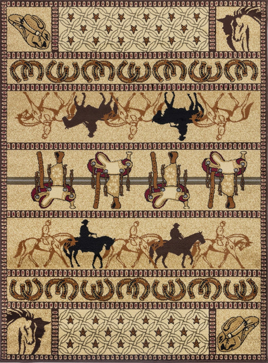Tribes Beige Southwest Area Rug — YLS4009