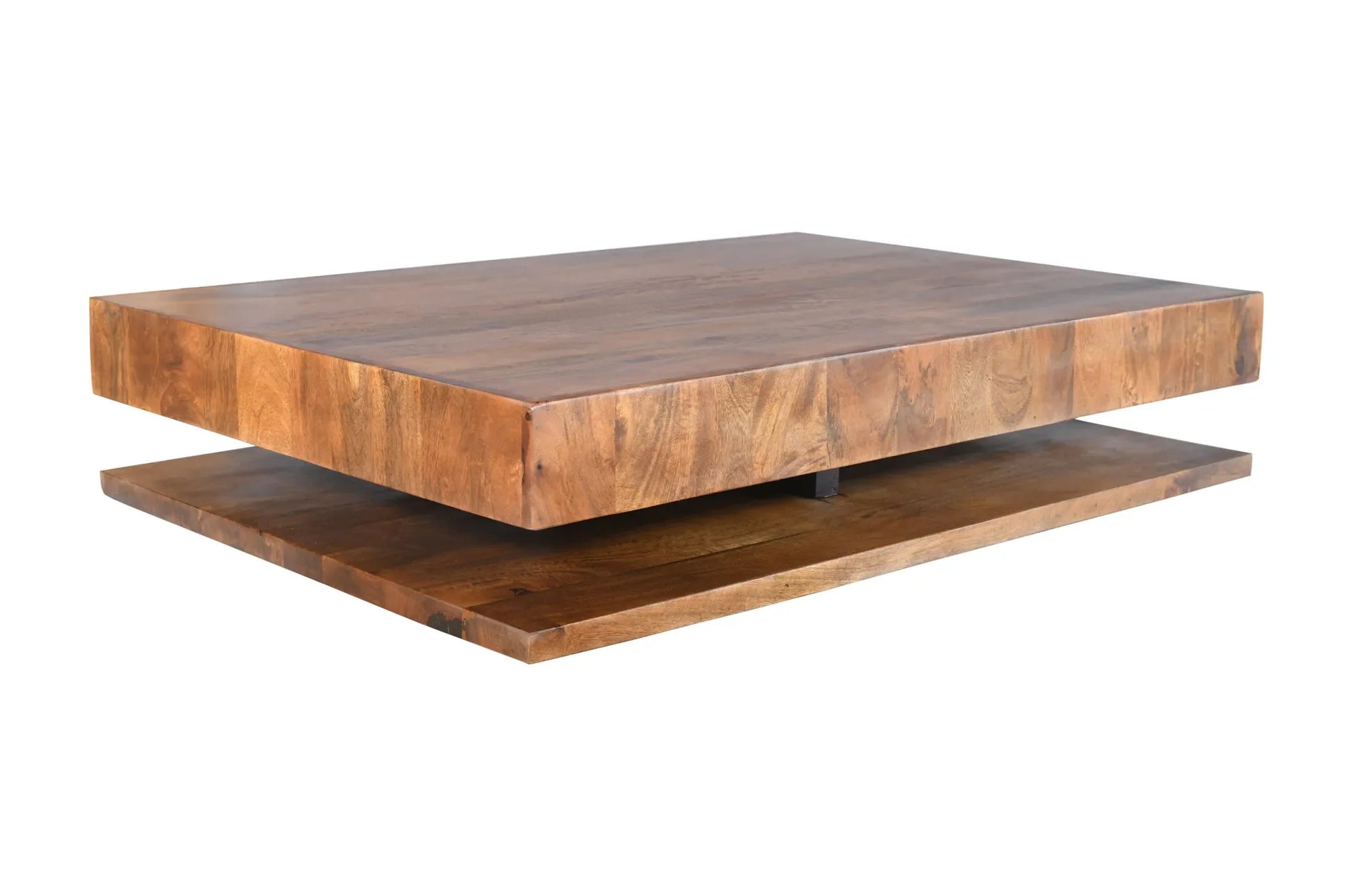 Modern Low Profile Solid Wood Coffee Table – view 1