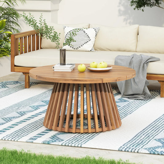 Acacia Wood Patio Coffee Table – view 1