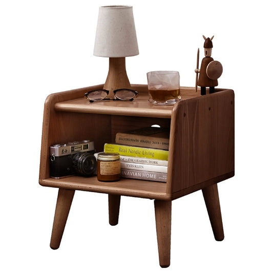 Pure Solid Wood Bedside Cabinet Modern Simple Nightstands European Beech Solid Beech Storage Cabinet Natural – view 1