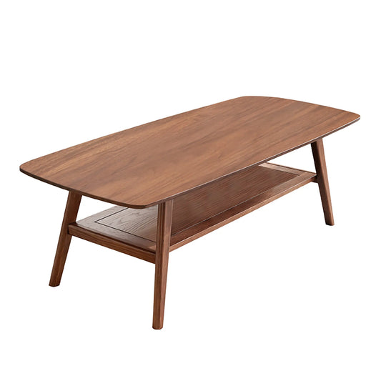 Center table Low Table 100% solid Oak Wood Top plate Desk Coffee table Width 100 x Depth 50 x Height 44 cm Study desk Work from home Easy to assemble – view 1