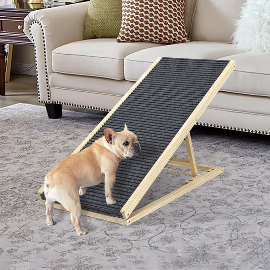 (UPGRADED) Dog Ramp for Bed, Extra Wide Excellent Traction, Pet Ramp for Small Dogs to Get on Couch Car, Non-Slip Rubber Surface, 16' Wide Hold up to – view 1