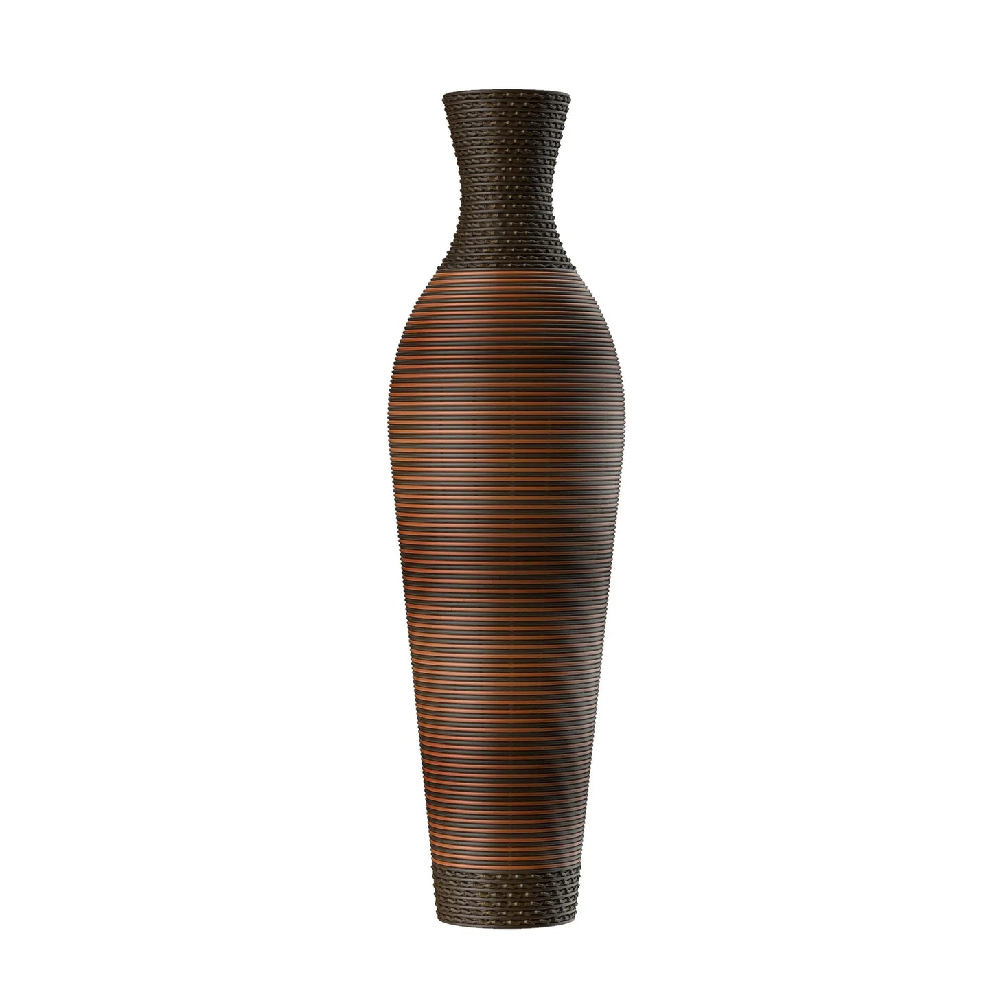 39' Tall Standing Designer Floor Vases with Elegant Two-Tone Dark Brown Finishes - Ideal for Decorating Living Rooms, Bedrooms, Entryways Perfect for – view 1