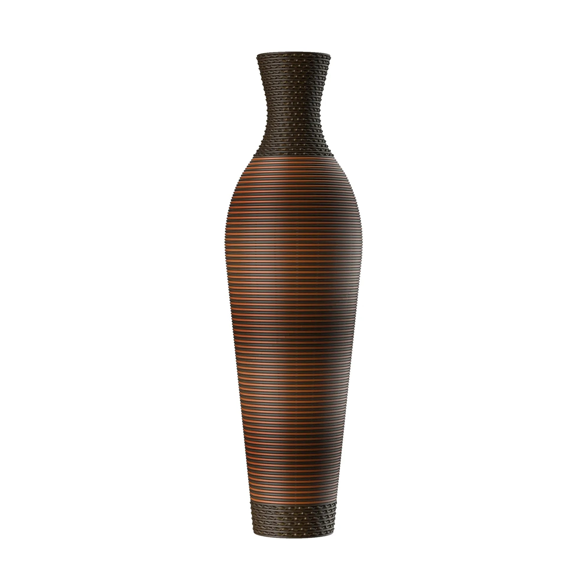 39' Tall Standing Designer Floor Vases with Elegant Two-Tone Dark Brown Finishes - Ideal for Decorating Living Rooms, Bedrooms, Entryways Perfect for – view 1
