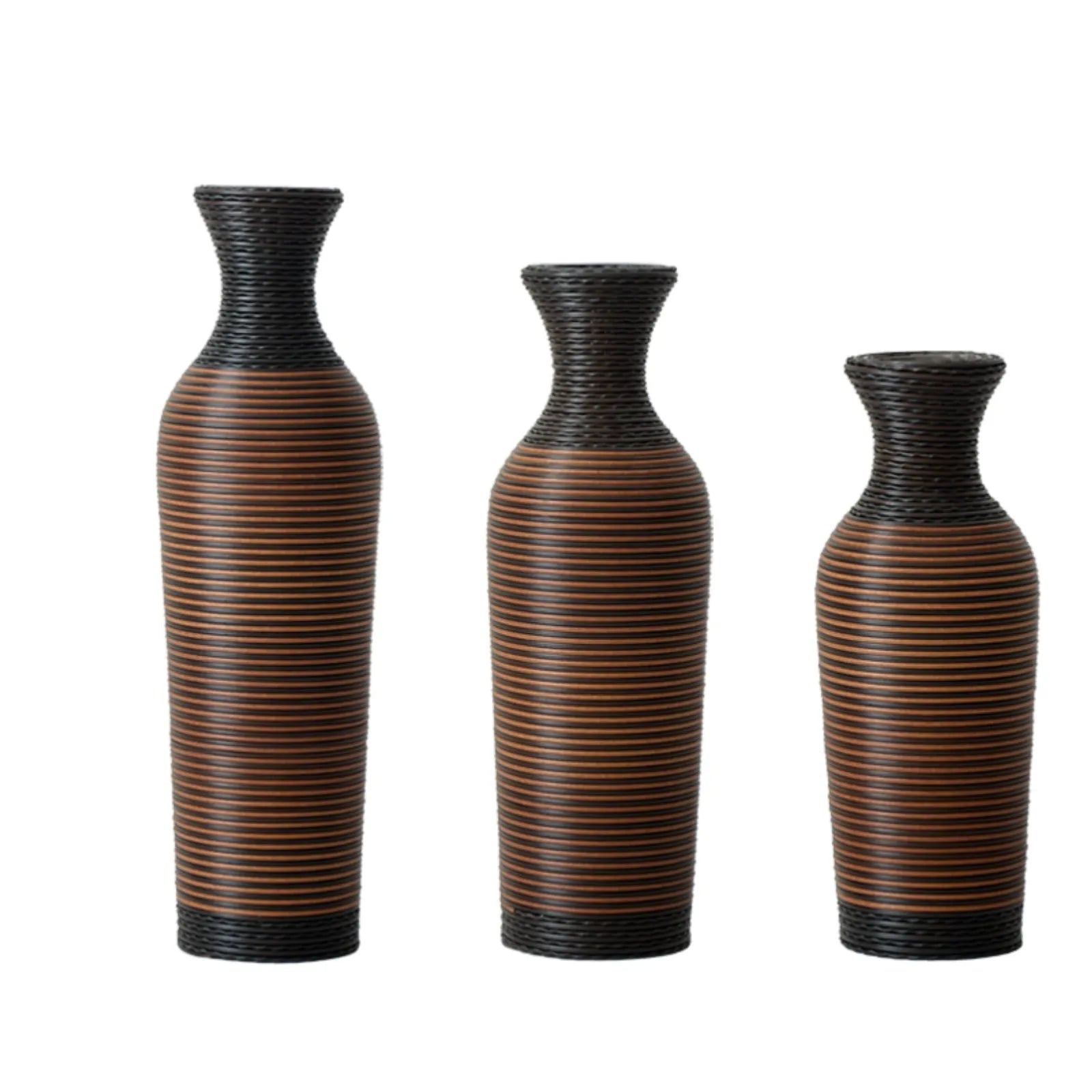 Desktop Vase, Brown Decorative Floor Vase, Classic and Neat Floor Vase, High Independent Flower Stand, Artificial Vine Vase, PVC Floor Vase, Home – view 1