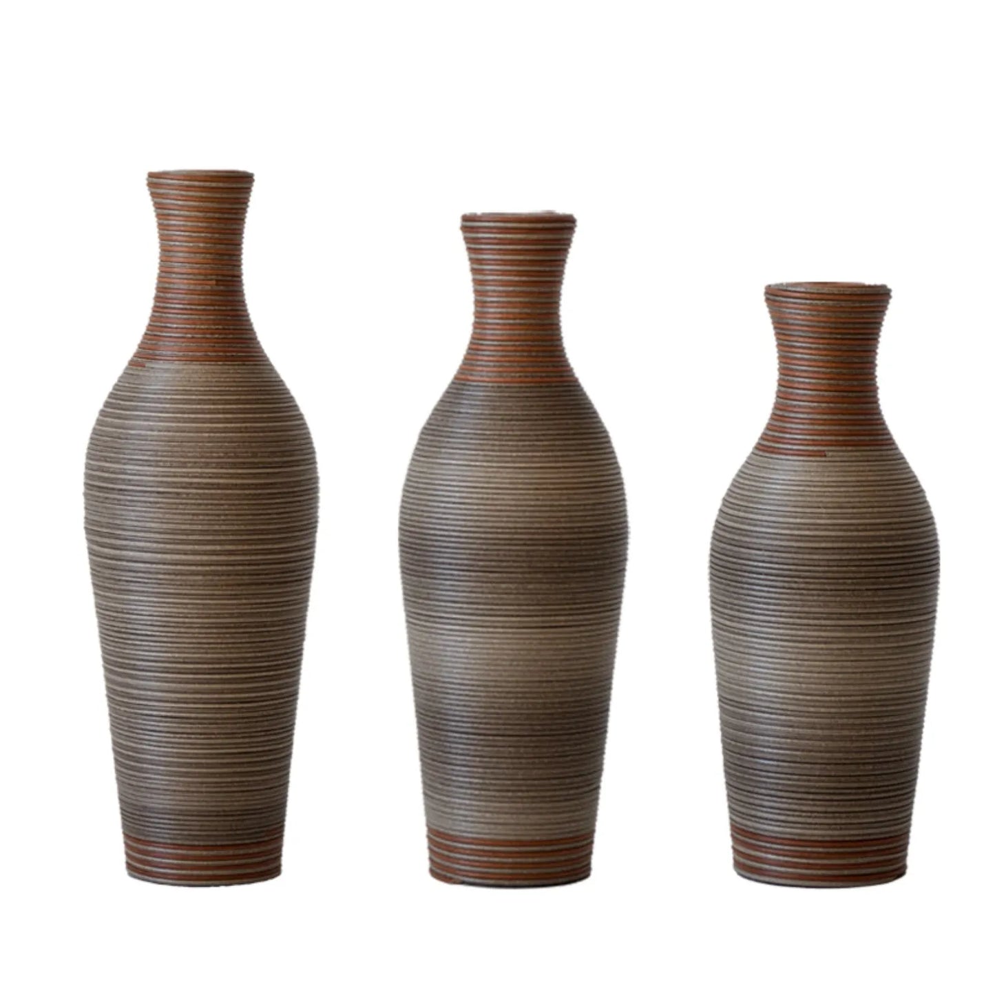 Desktop Vase, Brown Decorative Floor Vase, Classic and Neat Floor Vase, High Independent Flower Stand, Artificial Vine Vase, PVC Floor Vase, Home – view 1