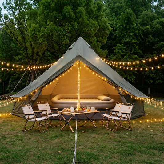 Oxford Bell Tent for Family Camping - Spacious 9.8ft Yurt with Stove Jack, Large Glamping Tents for 3-4 People, 4 Season Oxford Hot Tent Shelter Green – view 1