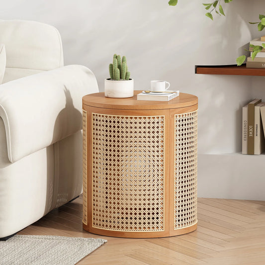 RUBBER SOLID WOOD SIDE TABLE,NATURAL COLOR – view 2
