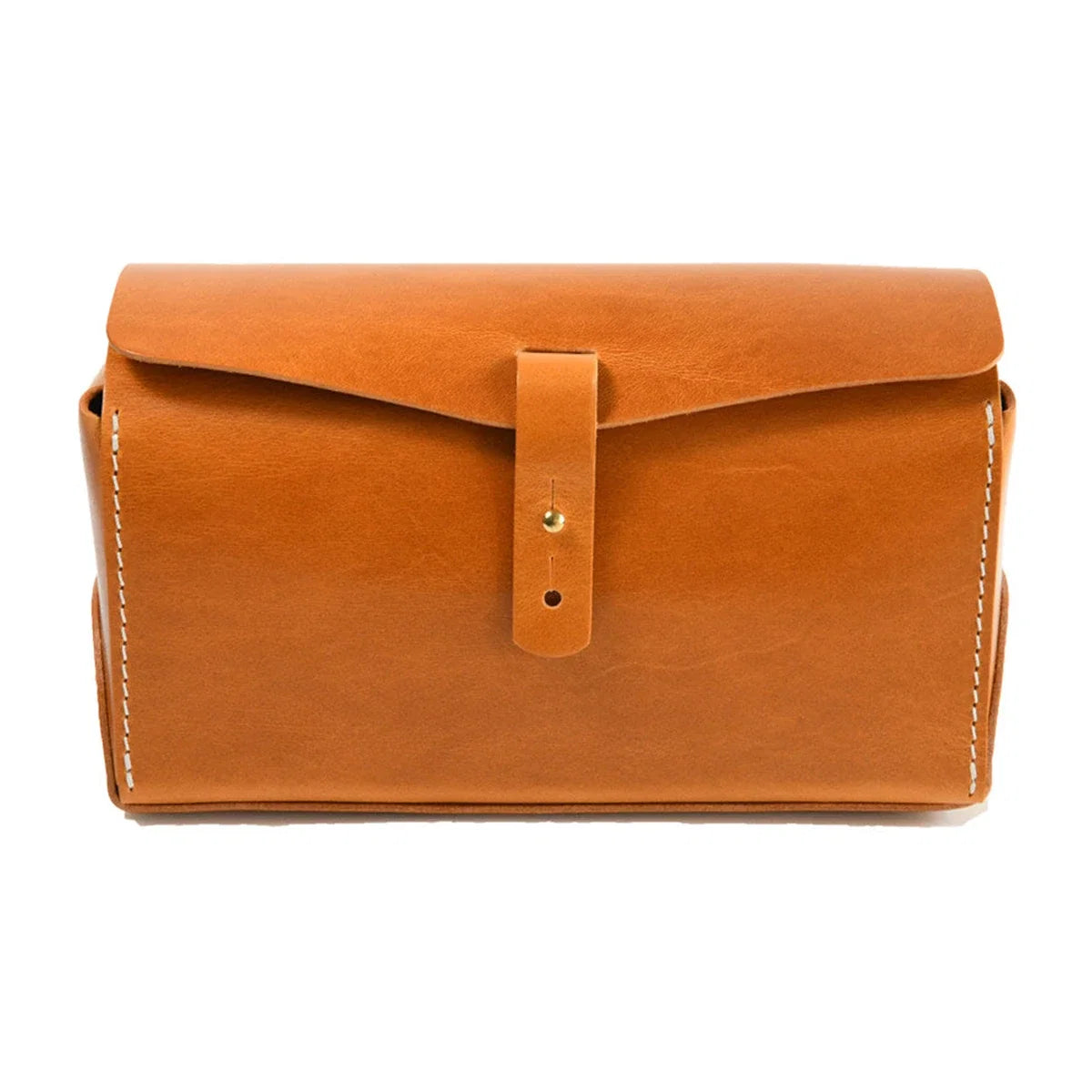 Full view of the structured vegetable-tanned cowhide case
