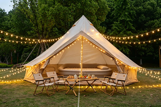 Oxford Bell Tent for Family Camping - Spacious 13.1ft Yurt with Stove Jack, Large Glamping Tents for 4-8 People, 4 Season Oxford Hot Tent Shelter – view 2