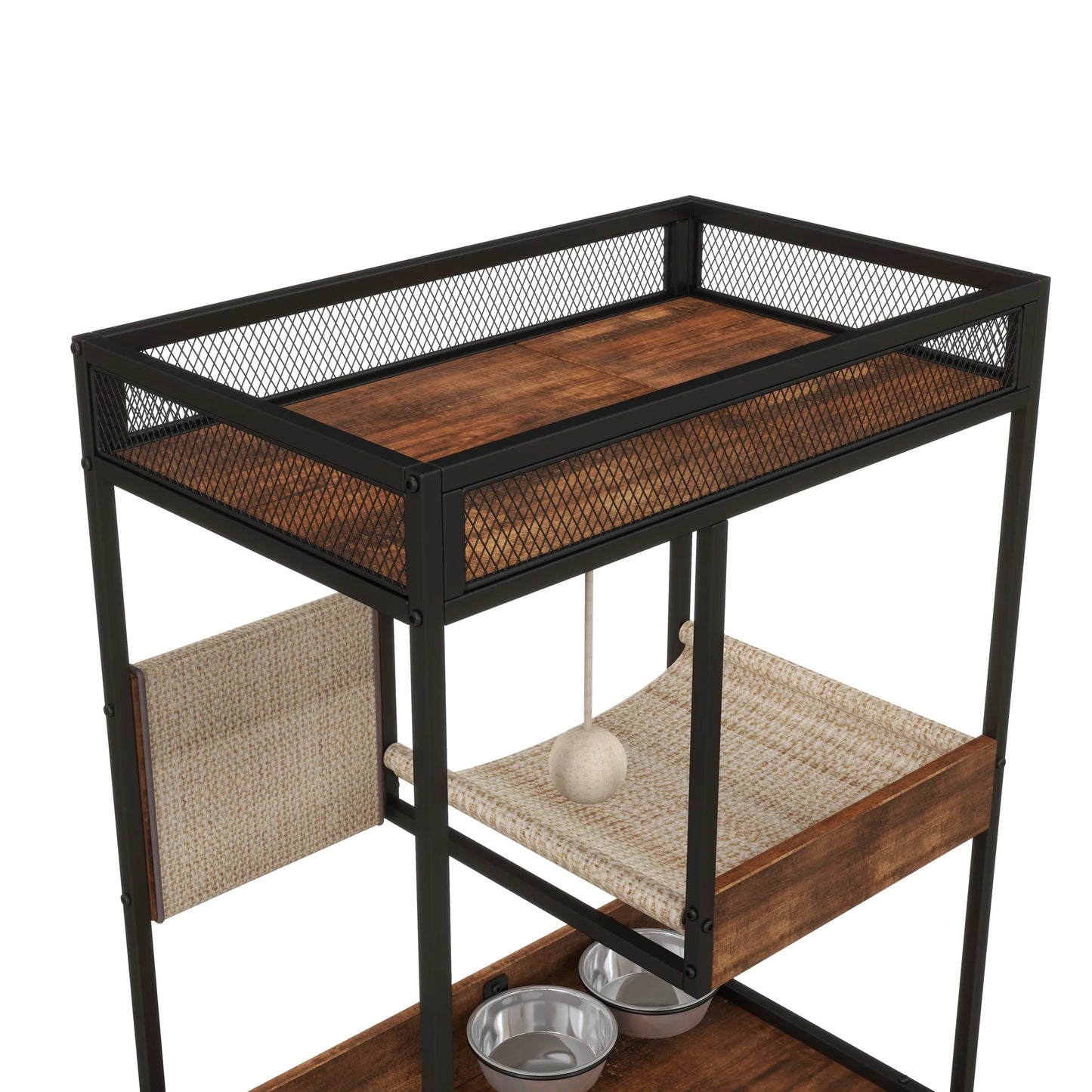 Cat Litter Box Enclosures with Cat Tree Tower, Cat Furniture ,Cat Cabinet – view 3