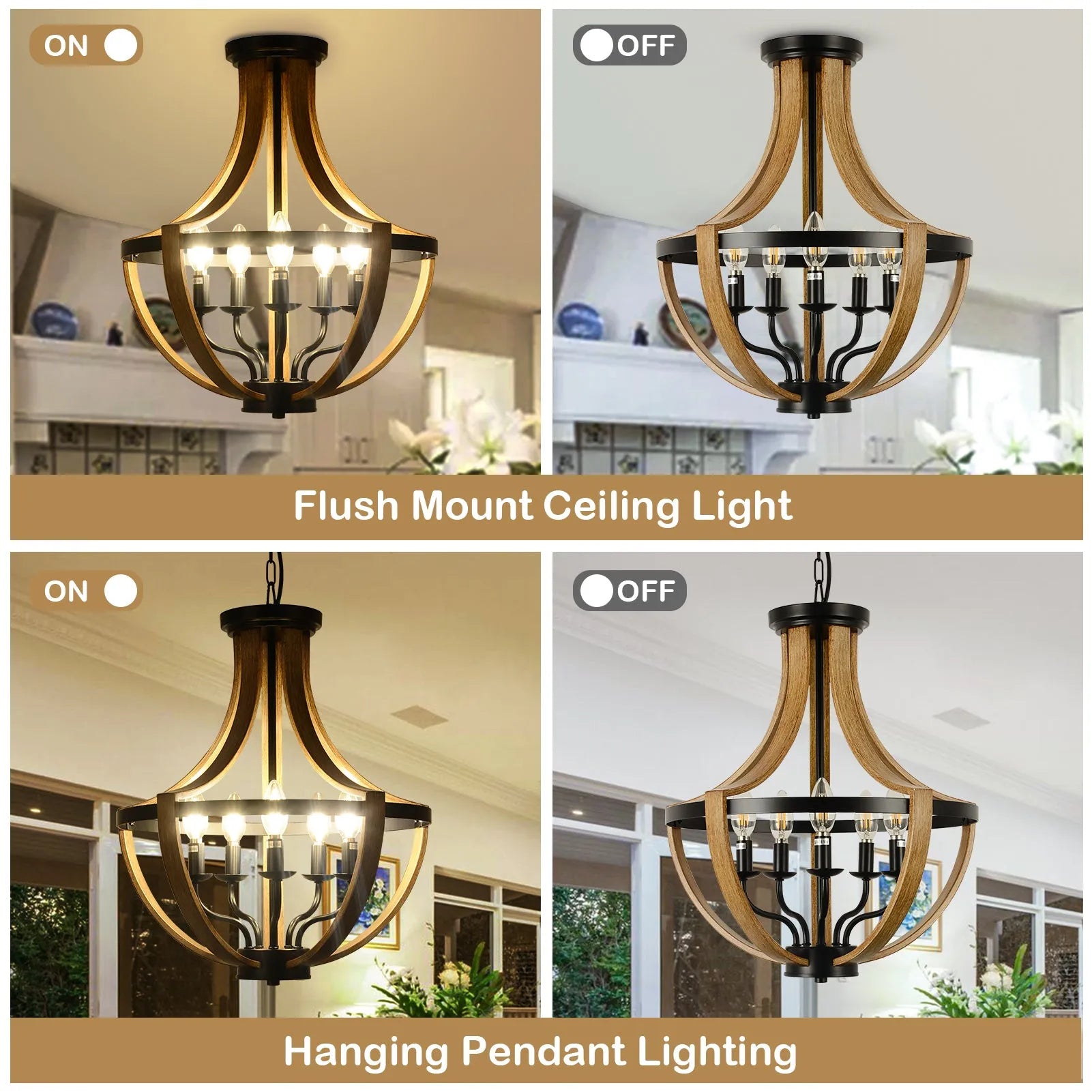 5-Light Modern Chandeliers – view 3