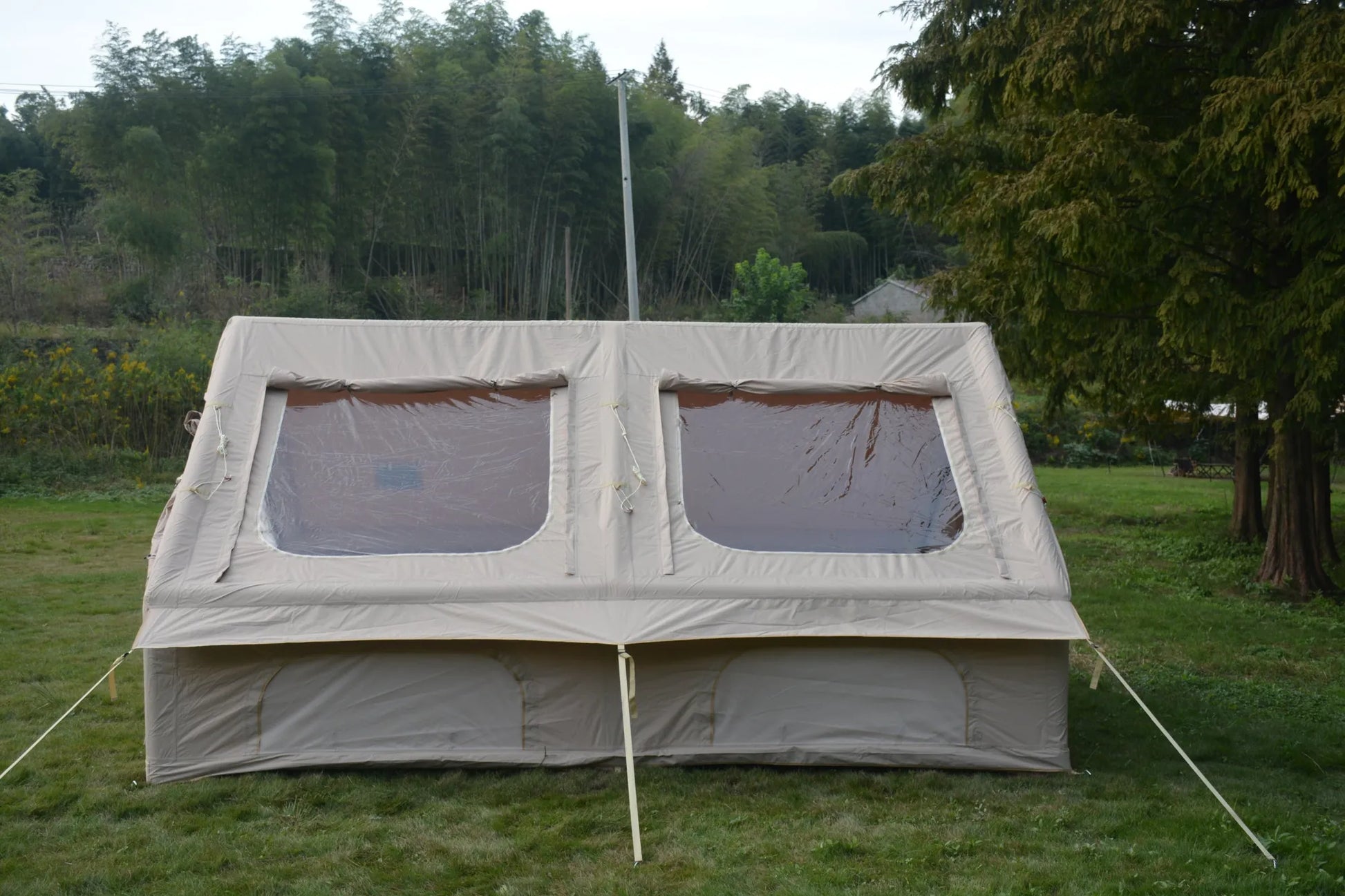 9.8 x13ft Inflatable Camping Tents with Hand Pump, Air Glamping Tents, Easy Setup Waterproof and Windproof Blow up Tent, 4 Seasons Oxford Cabin Tent – view 3