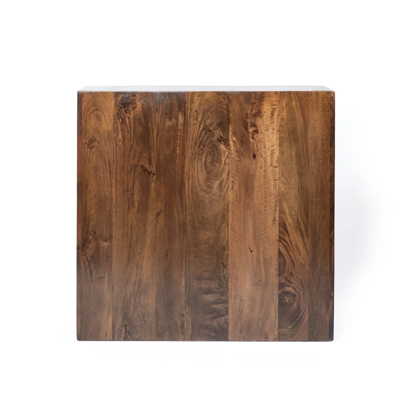 Low Profile Premium Solid Wood Coffee Table in Brown with Natural Wood Finish, 14.96 x 37.40 x 37.40 inches – view 4