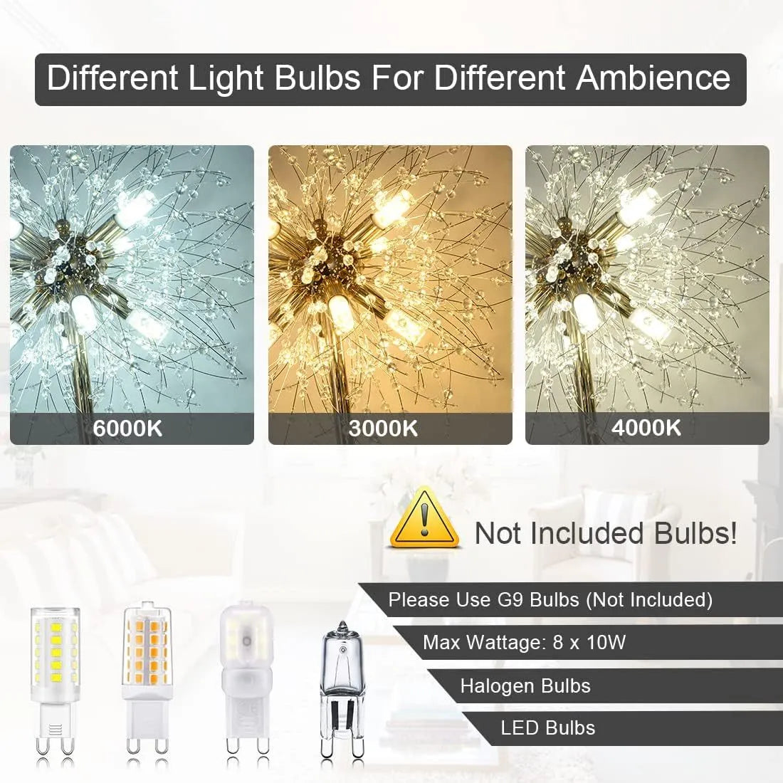 69 inch Crystal Floor Lamp, Modern Standing Lamp with K9 Crystal, LED Floor Lamp with On/Off Foot Switch, Metal Tall Pole Lamp for Living Room, Girls – view 4