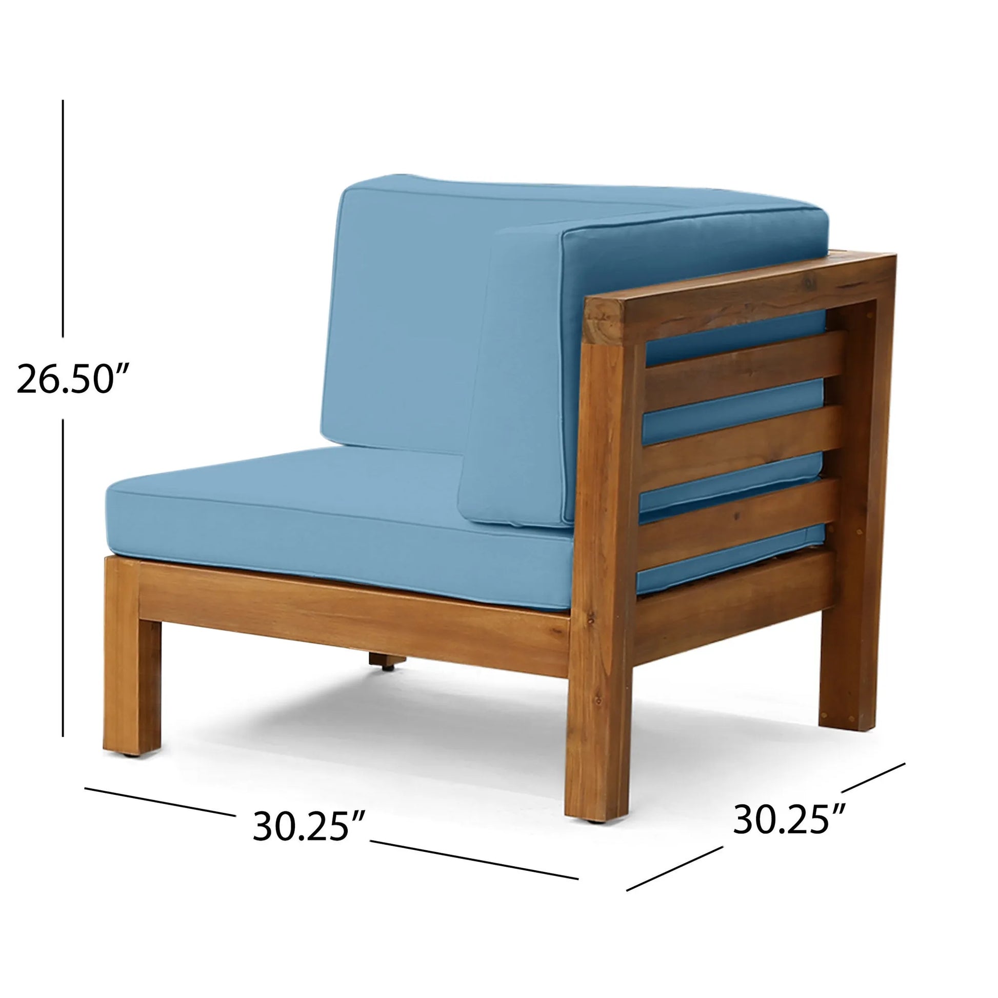 3-Piece LOVE SEAT SET WITH COFFEE TABLE, BLUE – view 5