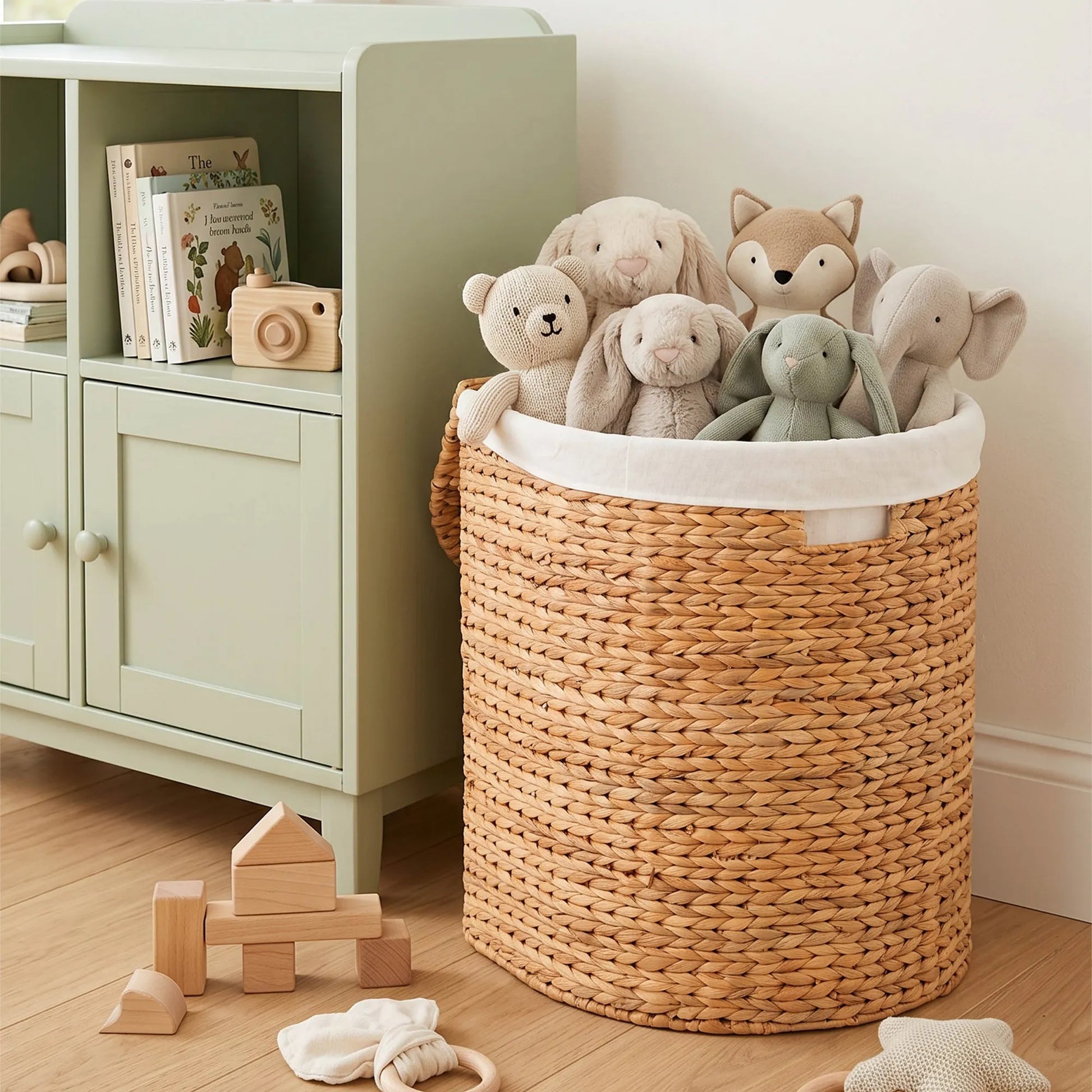 Ludmila Water Hyacinth Woven Half Oval Laundry Hamper - 16.9' x 13.8' x 20.5' - Natural Brown – view 5