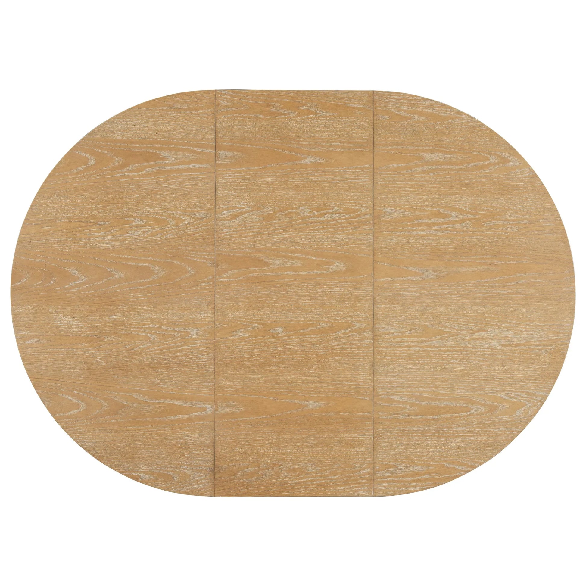 Farmhouse Extendable Round Dining Table with 16inch Removable Leaf for Small Places, Natural – view 5