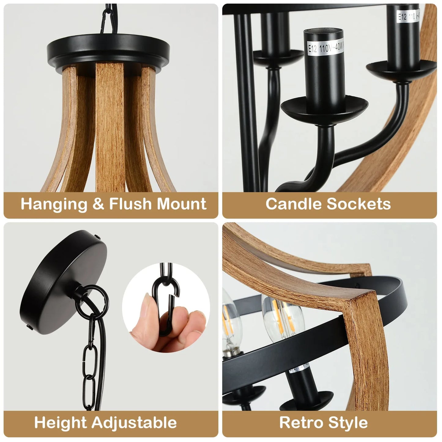 5-Light Modern Chandeliers – view 5