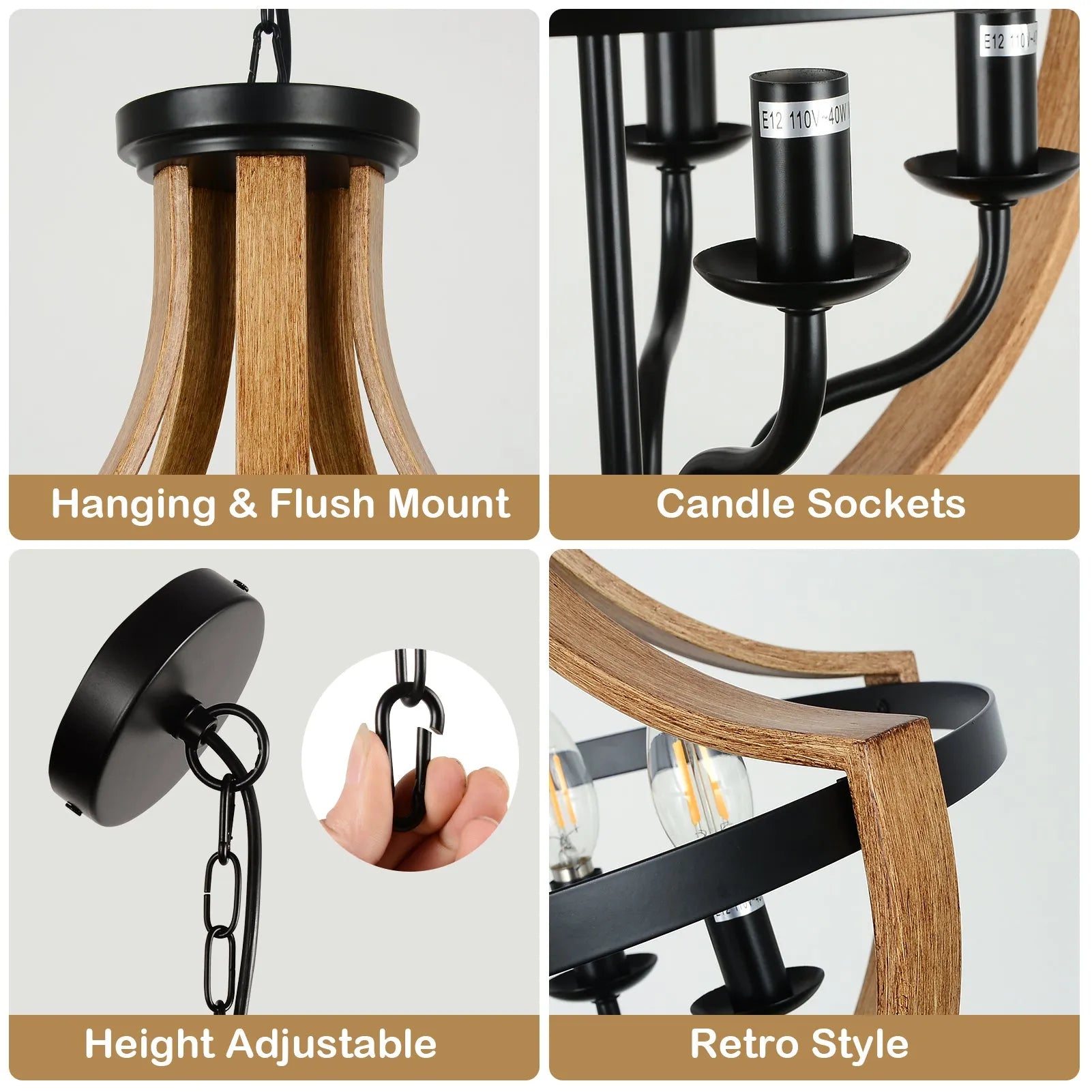 5-Light Modern Chandeliers – view 5