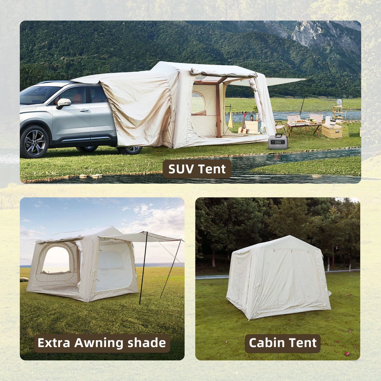 Inflatable Tents for Camping,suv tent , Easy Setup InflatableTent 4 Season Tent, Waterproof Oxford Air Glamping Tents for Camping Adult 4/6/8 Person – view 5