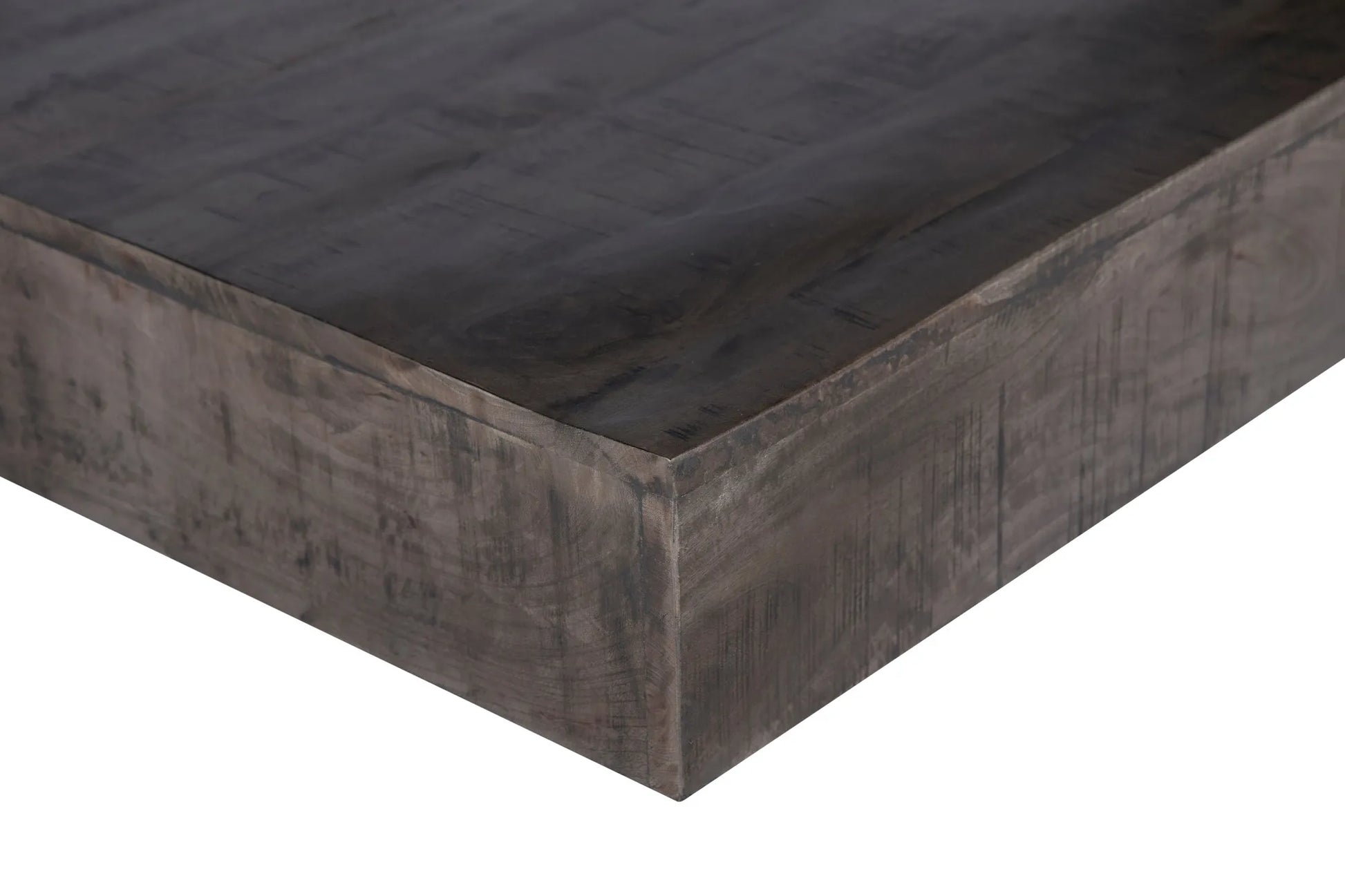 Charcoal Finish Solid Wood Low Profile Rough Coffee Table – view 6