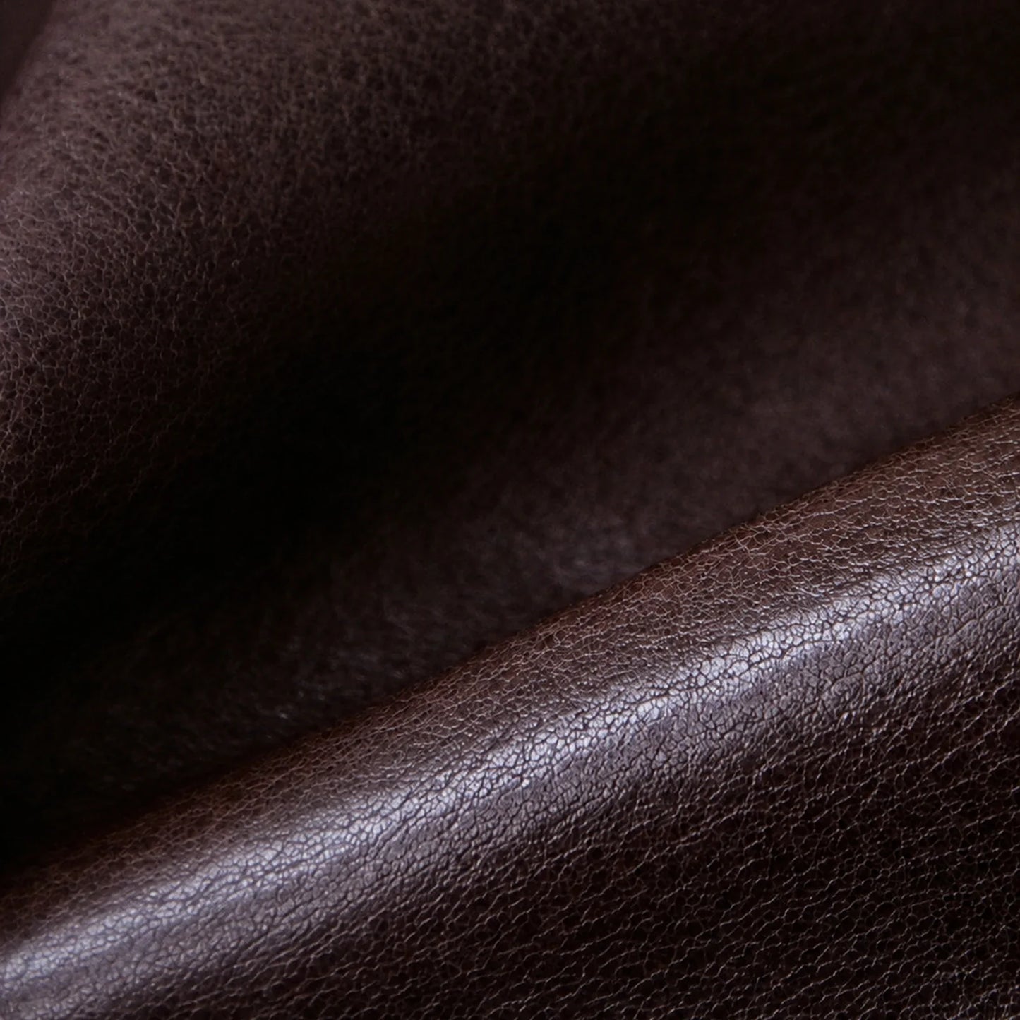 Close-up of Coffee Brown top-grain leather texture