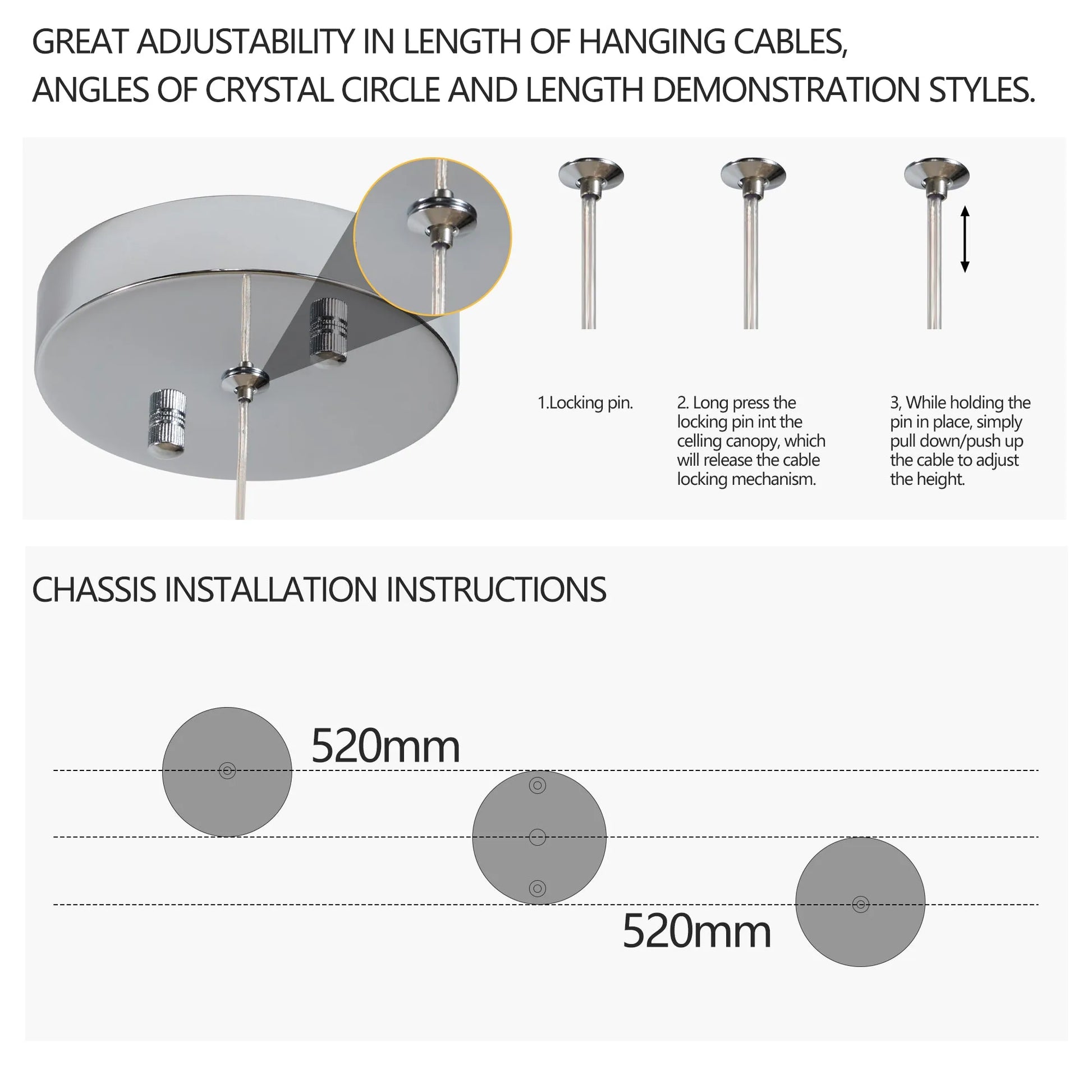 36-inch Modern Wave LED Crystal Chandelier - Adjustable Color Temperature 3000K/4000K/6000K - Adjustable Height - Elegant Chandelier for Living Room – view 7