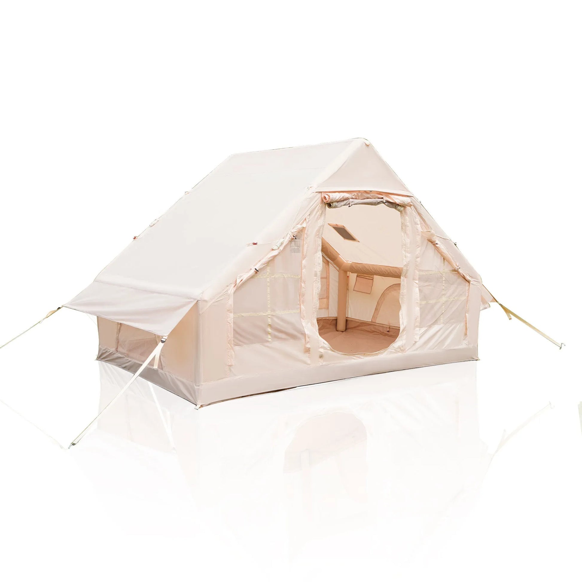 Inflatable Camping Tents with Hand Pump, Air Glamping Tents, Easy Setup Waterproof and Windproof Blow up Tent, 4 Seasons Oxford Cabin Tent with Mesh – view 7