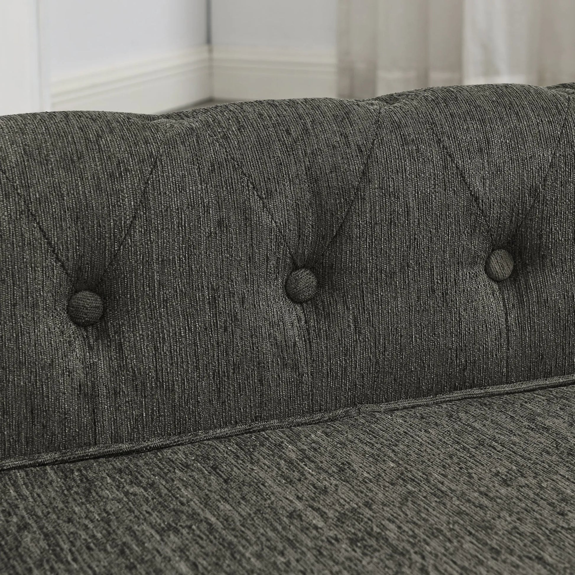 Modern Style Elegant Rectangle Pet Bed for Small and Medium Dogs, Durable Elevated Dog Sofa, Dark Grey Foam – view 7