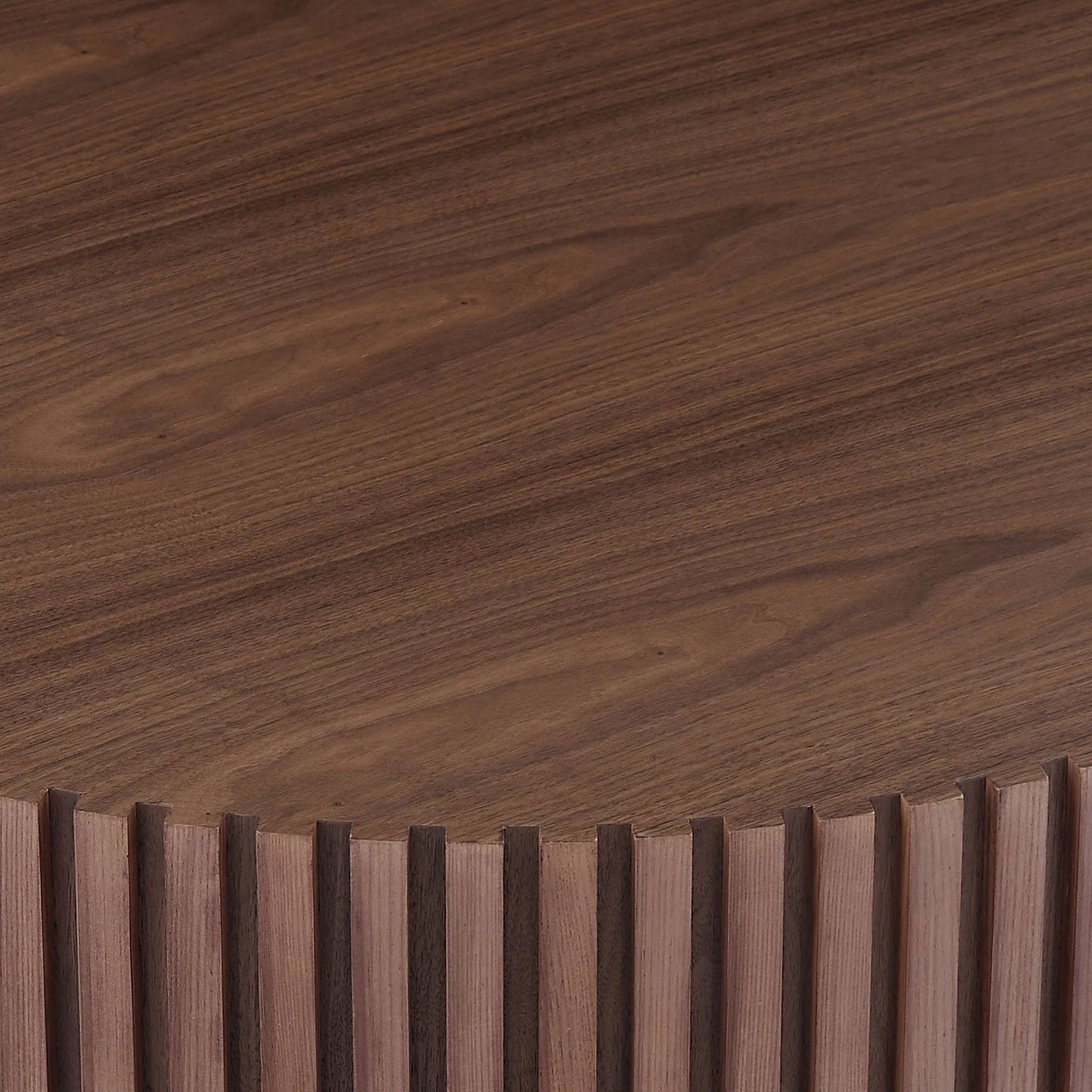 31.49'' Round Coffee Table Small Coffee Table for Apartment, Modern Living Room Coffee Table with Sturdy Pedestal,WALNUT (Same Sku:W876P243947) – view 7