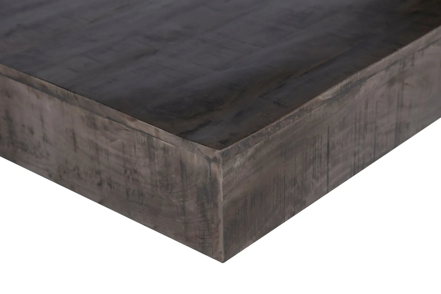Charcoal Finish Solid Wood Low Profile Rough Coffee Table – view 8